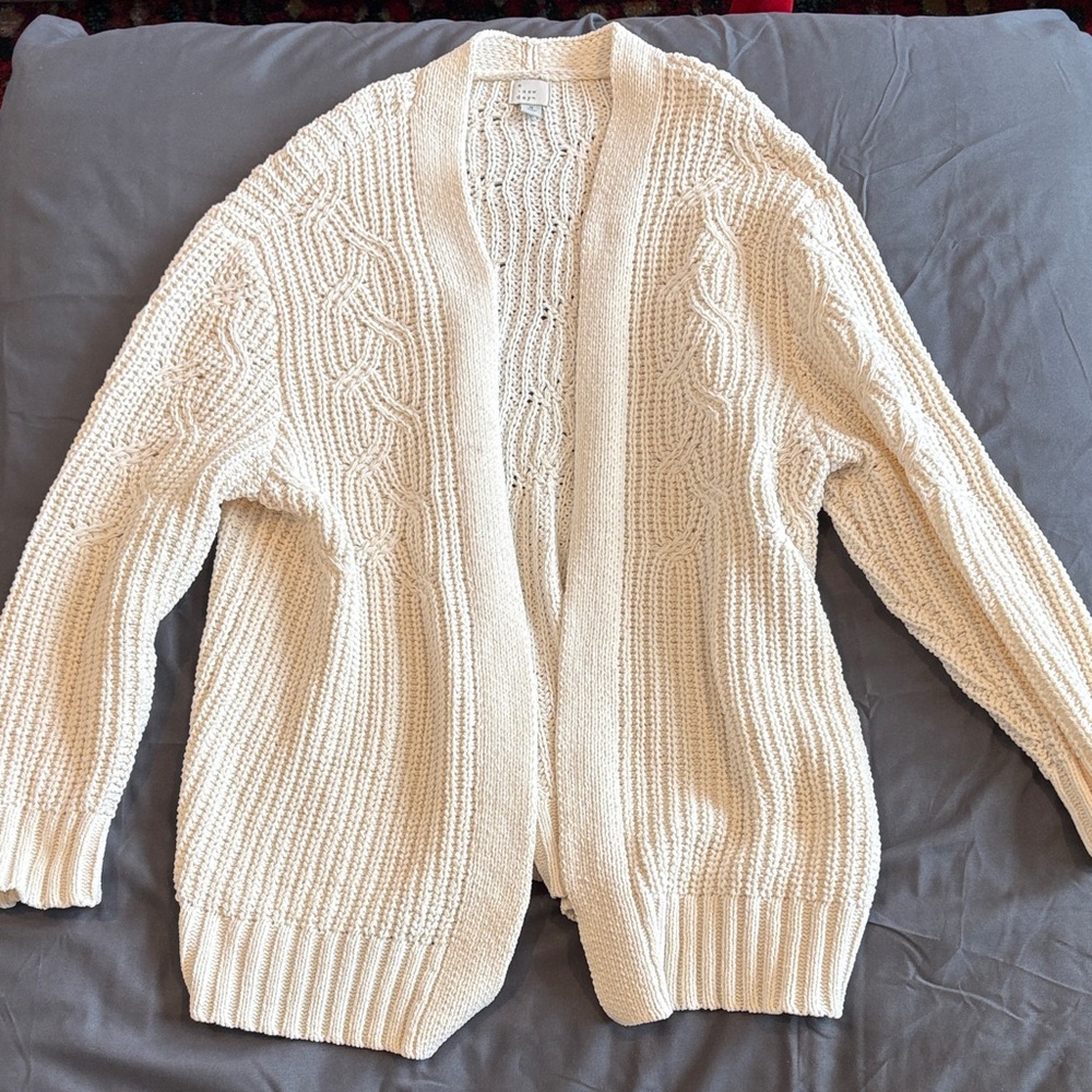 a new day Cream Open Front Cardigan